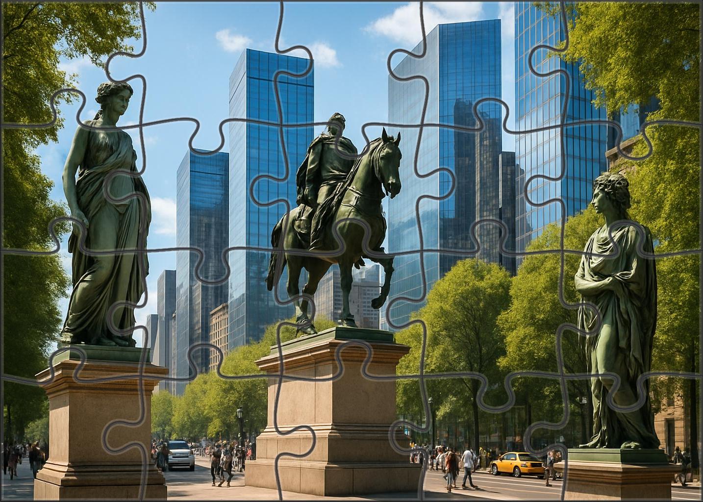 Mexico City Reforma Avenue Skyline Latin Americas Blend Of Historic Monuments And New Skyscrapers Puzzle For Kids