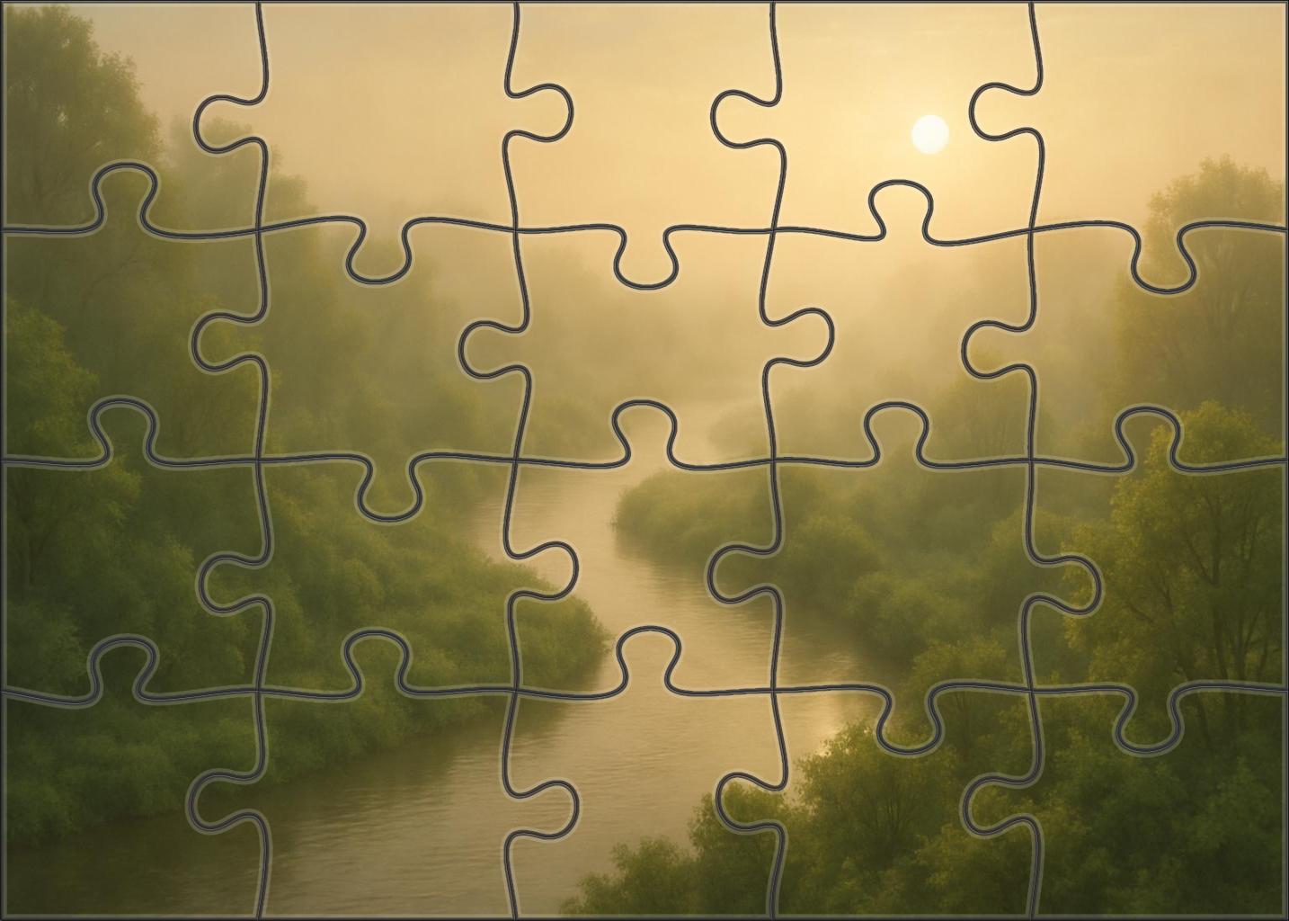 Dawn Over The Serpentine River 1000 Piece Puzzle