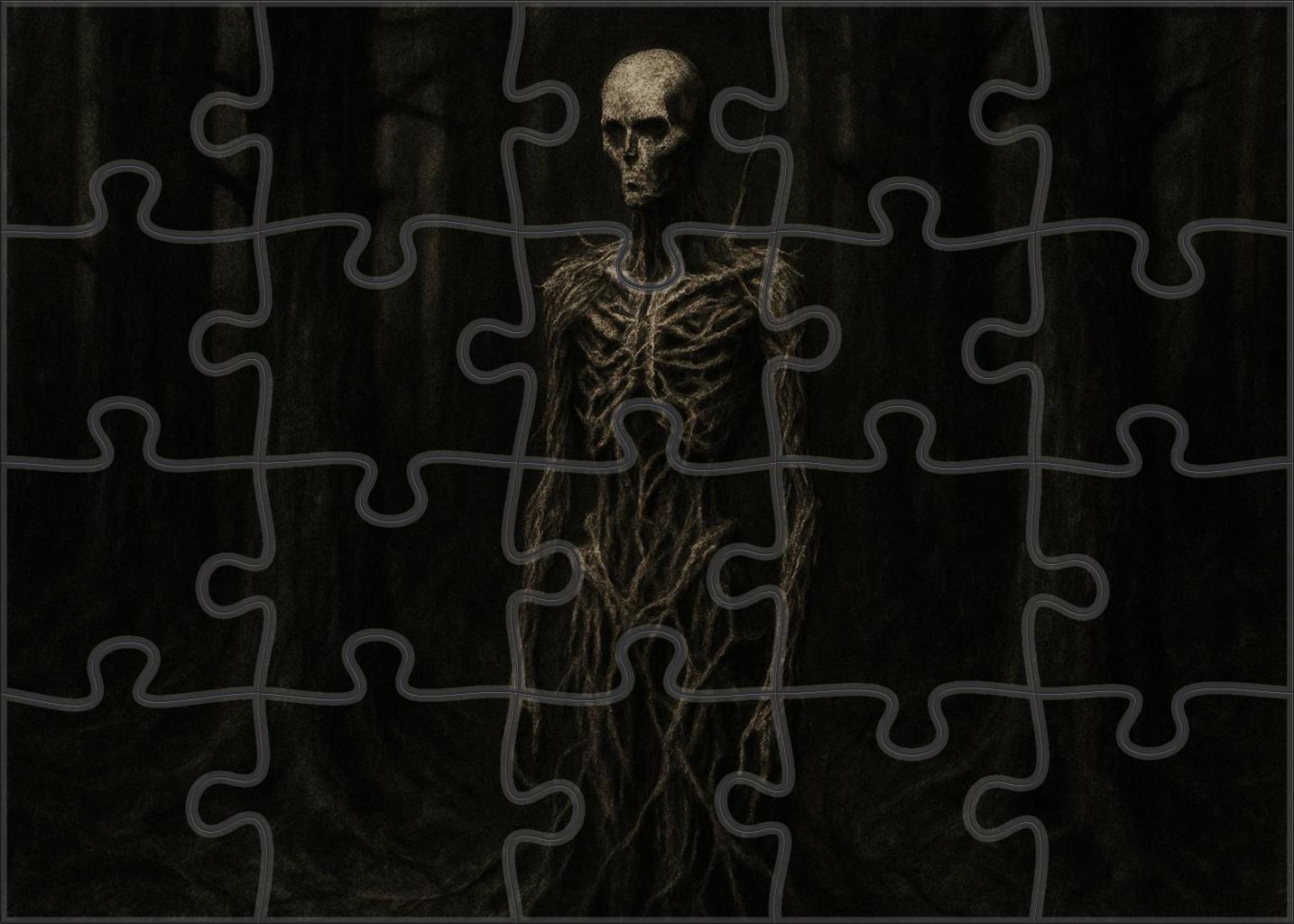 Marrowroot Wendigo Gaunt Forest Spirit With Hollow Bone Growths Large Format Puzzle