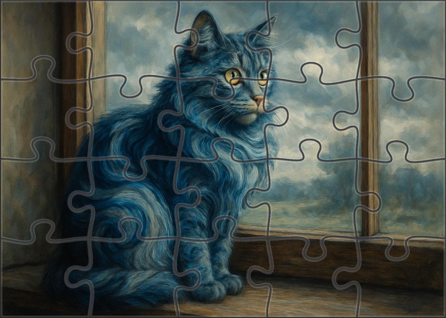 Storm Swirl Dynamic Blue Marble Mediumhair With Curious Energy Premium Puzzle Pieces