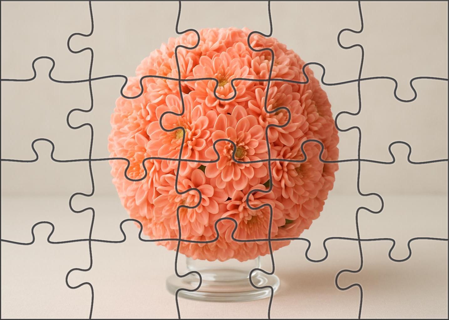 Coral Reef Floral Sphere Puzzle Collection