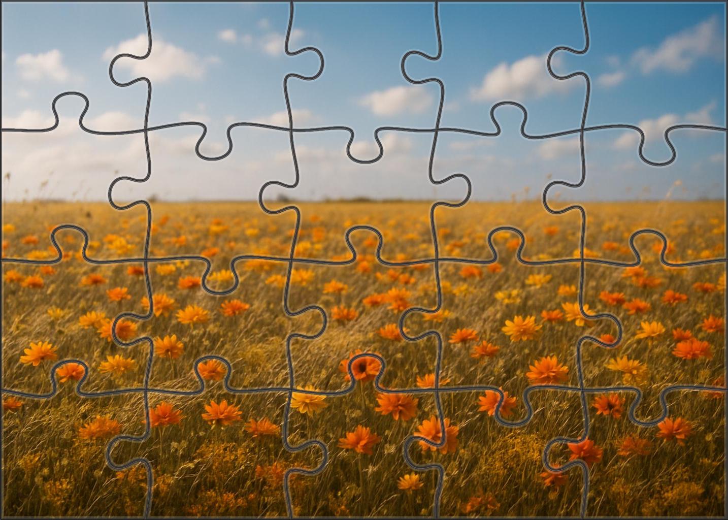 Golden Meadow Wildflower Quilt 200 Piece Puzzle