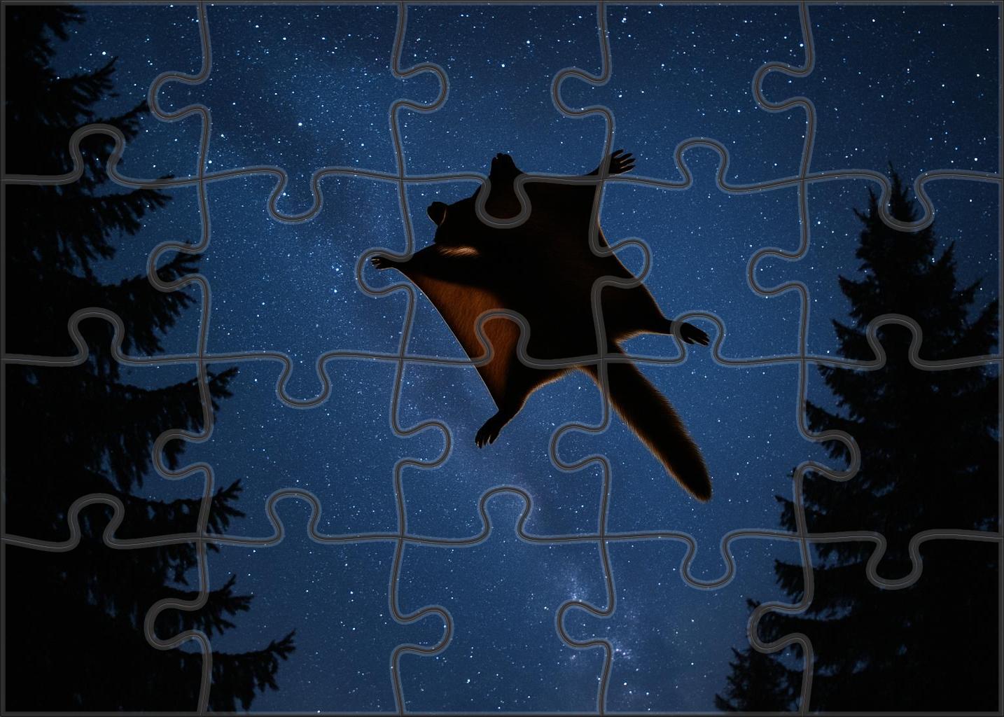 Amber Fanged Glider Nocturnal Mammal With Gliding Membranes And Sharp Canines Puzzle For Adults