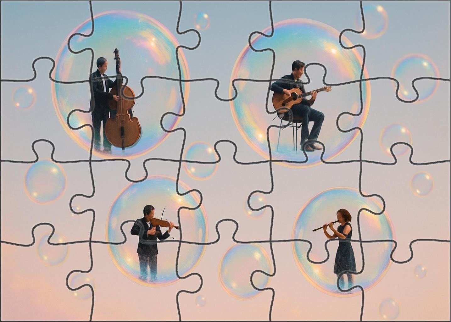The Floating Bubble Orchestra Premium Puzzle Pieces