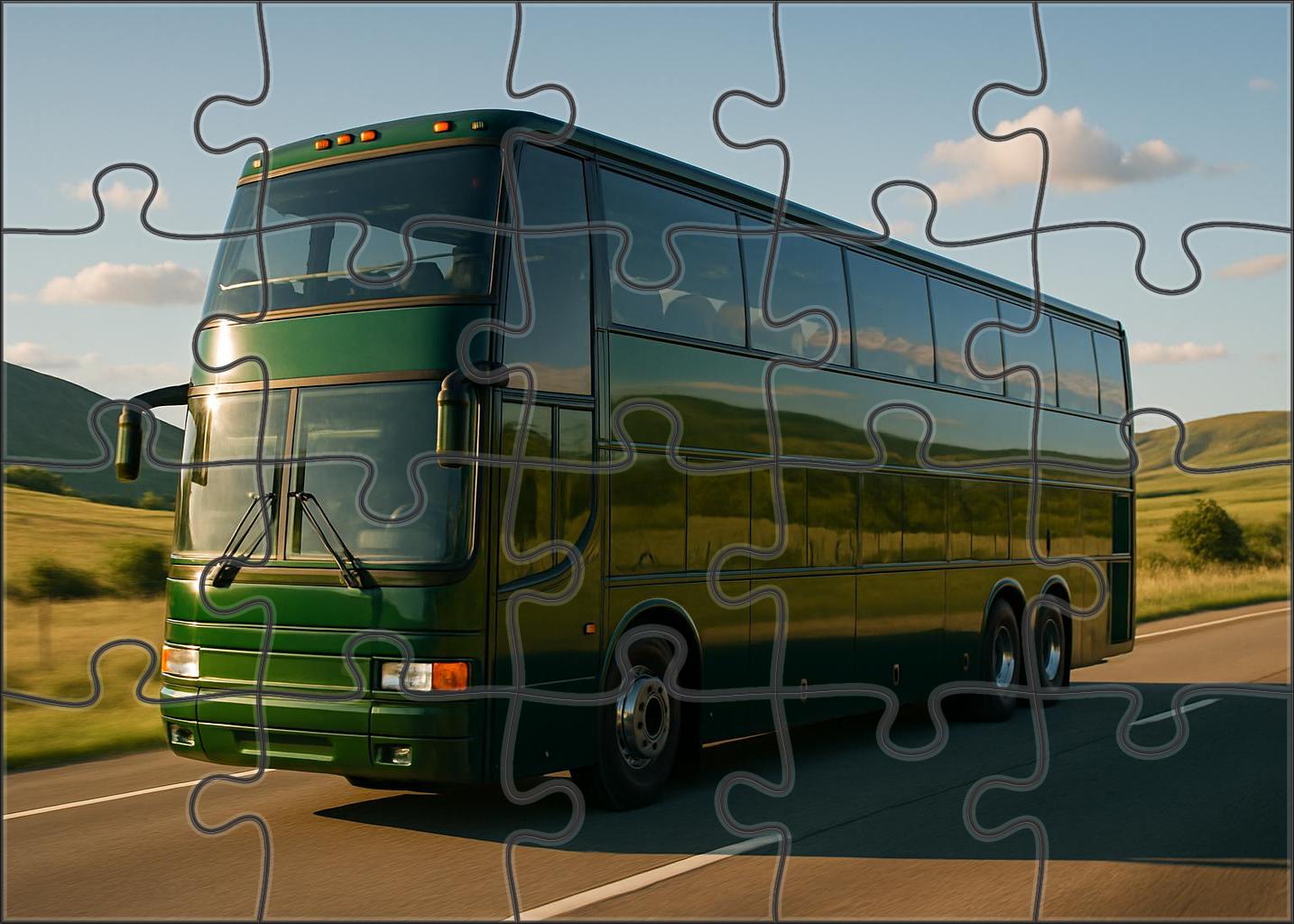 Biofuel-powered Double-decker Coach Challenging Puzzles