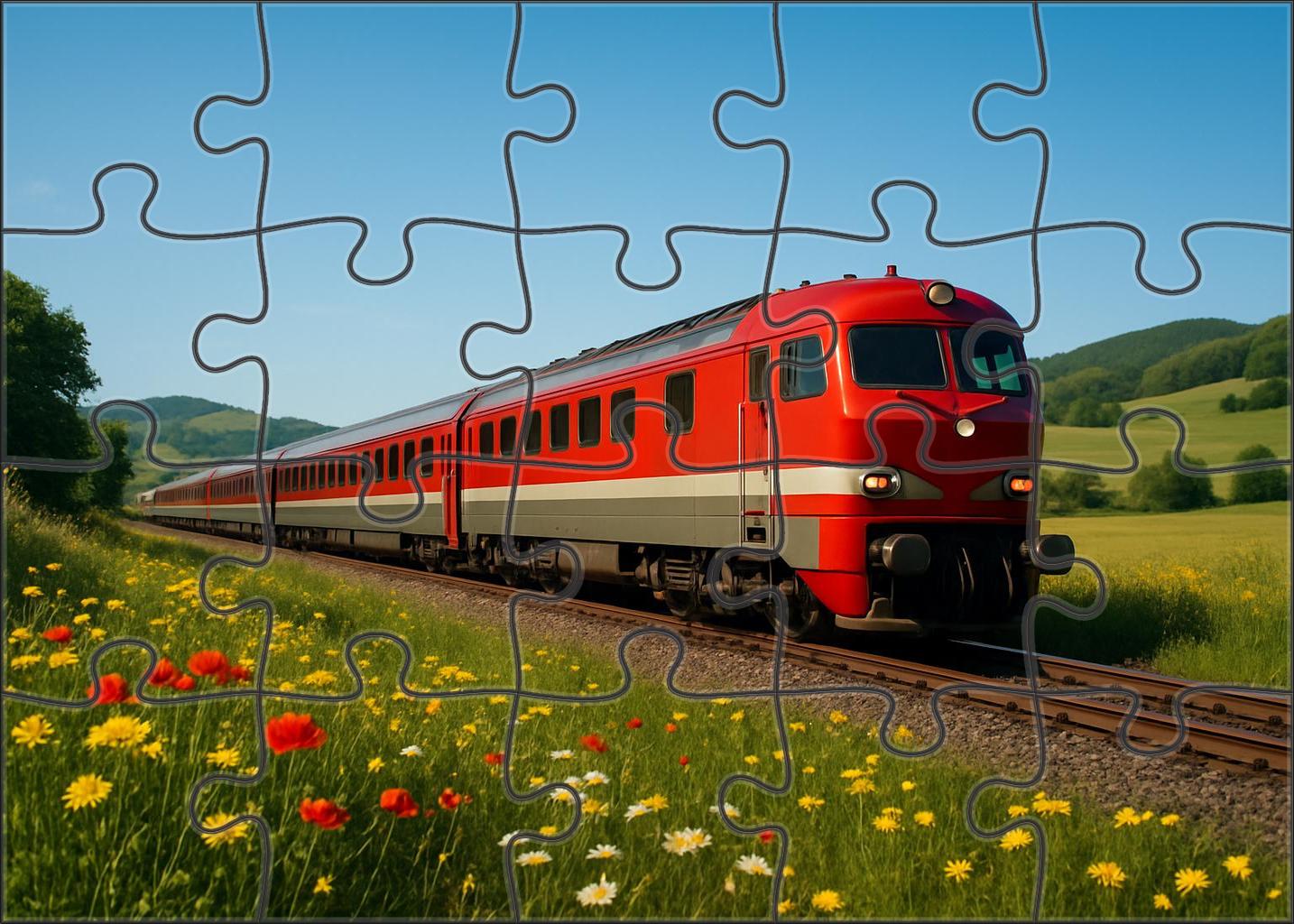 Crimson Horizon Diesel Express 20 Piece Puzzle