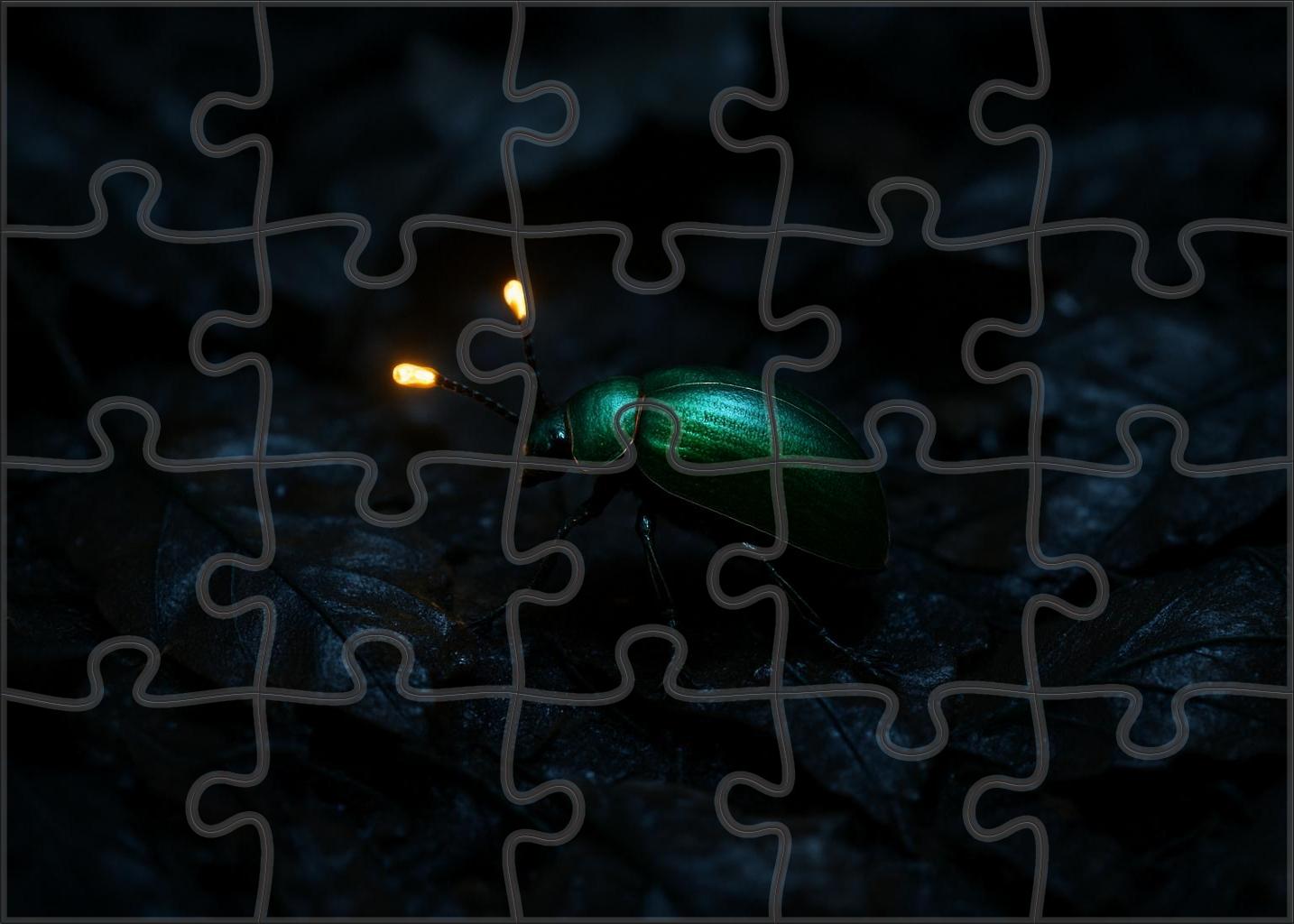 Topaz-tipped Antennae Beetle Nocturnal Forager With Jewel-like Sensory Organs Puzzle Collection