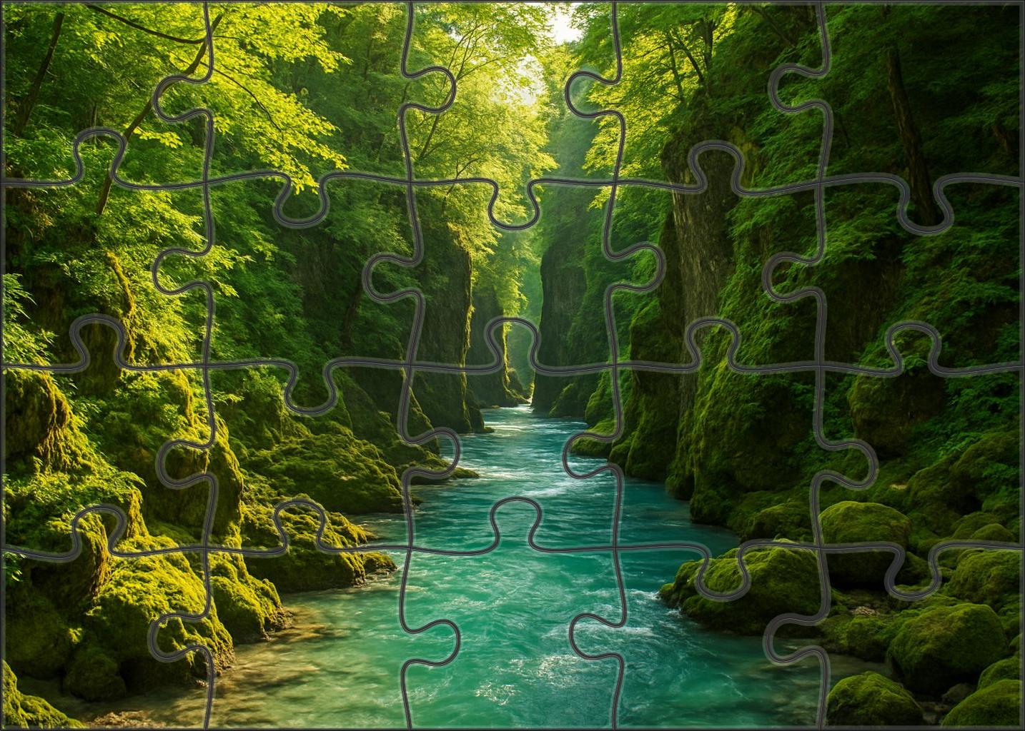 Verdant River Gorge 200 Piece Puzzle
