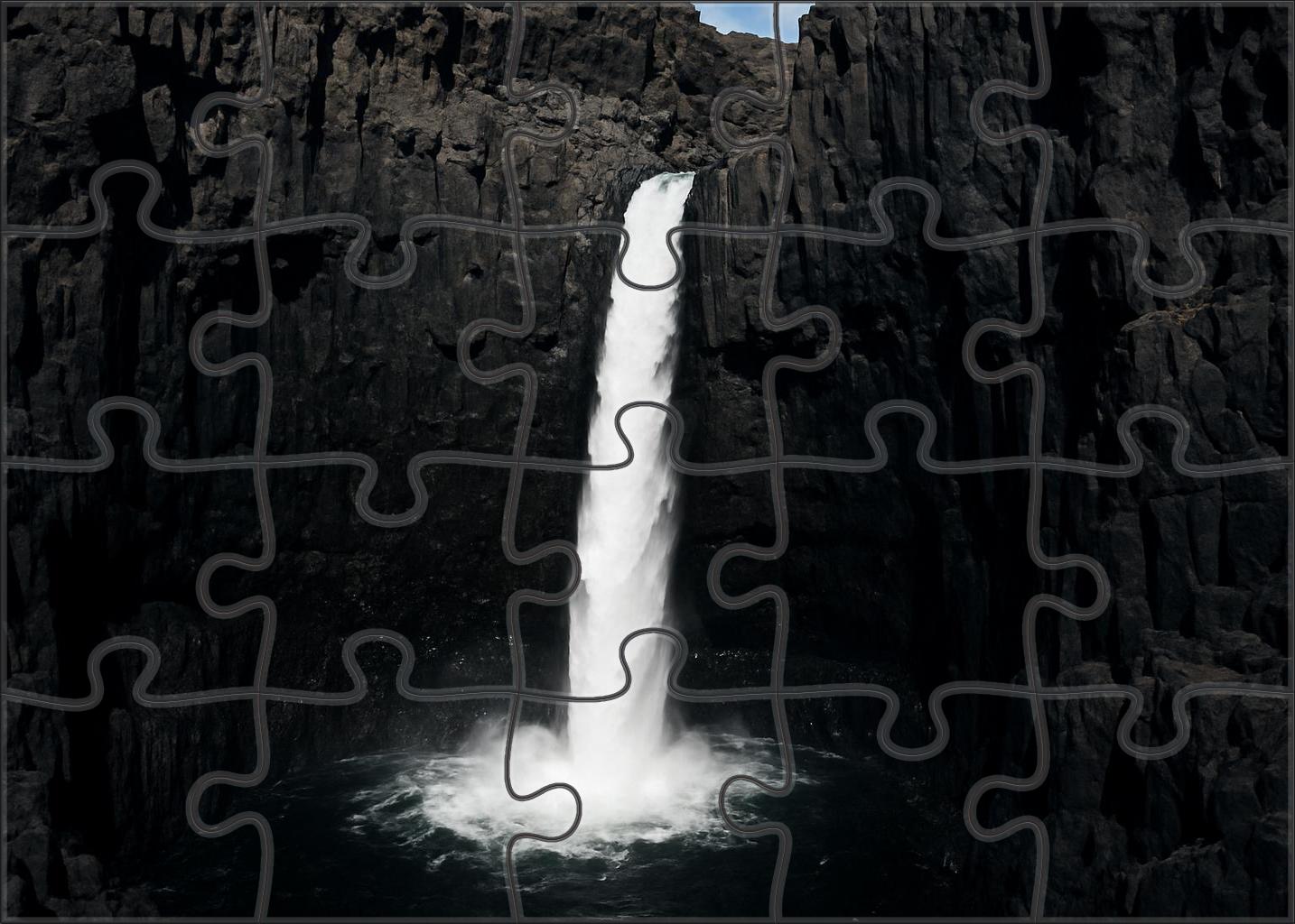 Ivory Vein Plunge Large Format Puzzle