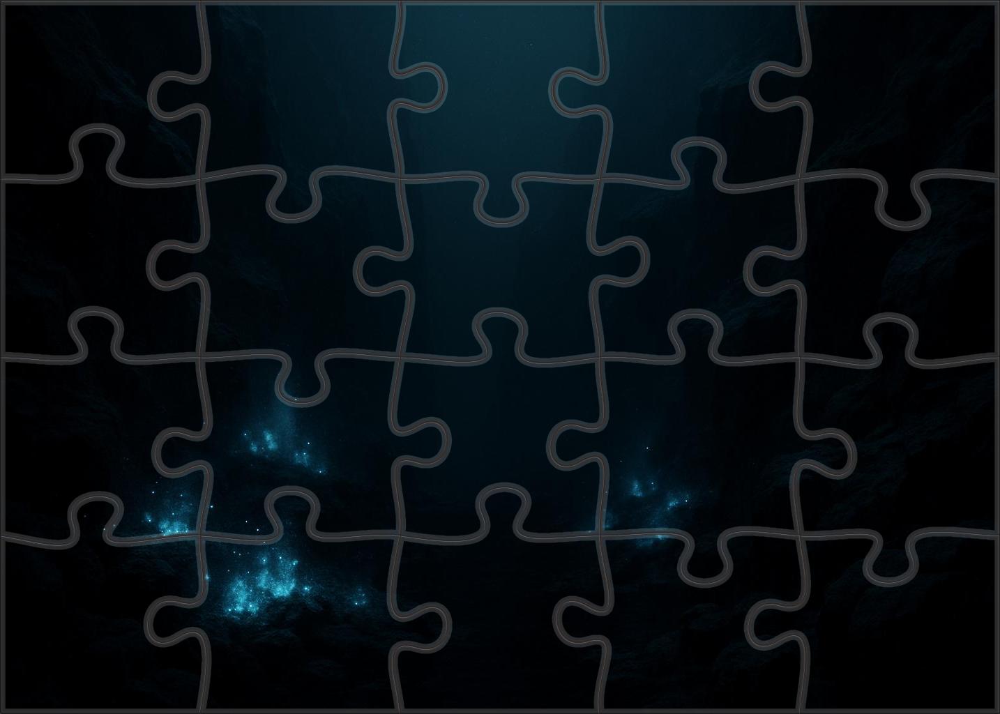 Silent Abyssal Chasm Custom Jigsaw Puzzle