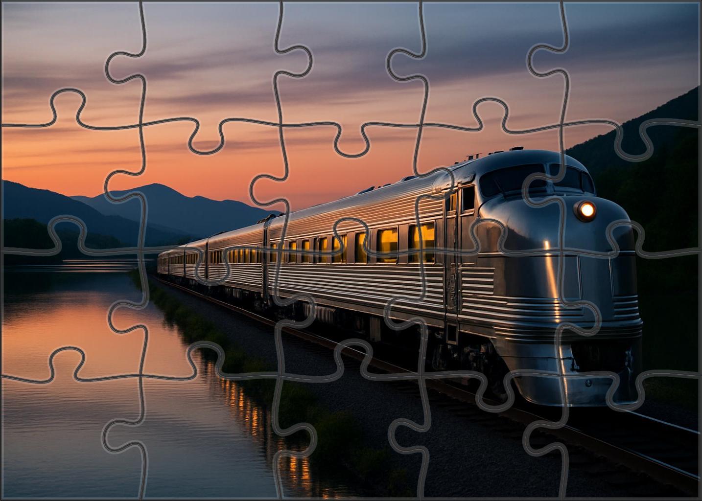 Silver Streamliner Sleeper 300 Piece Puzzle
