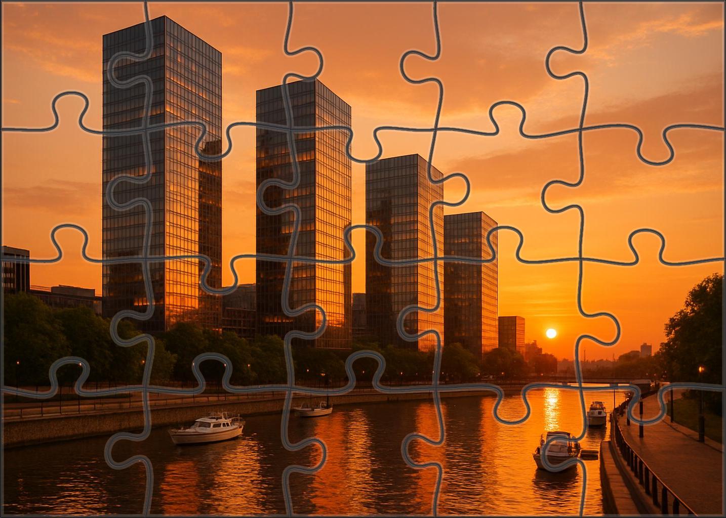 Buenos Aires Puerto Madero Skyline Modern Luxury With Riverfront Glamour 300 Piece Puzzle
