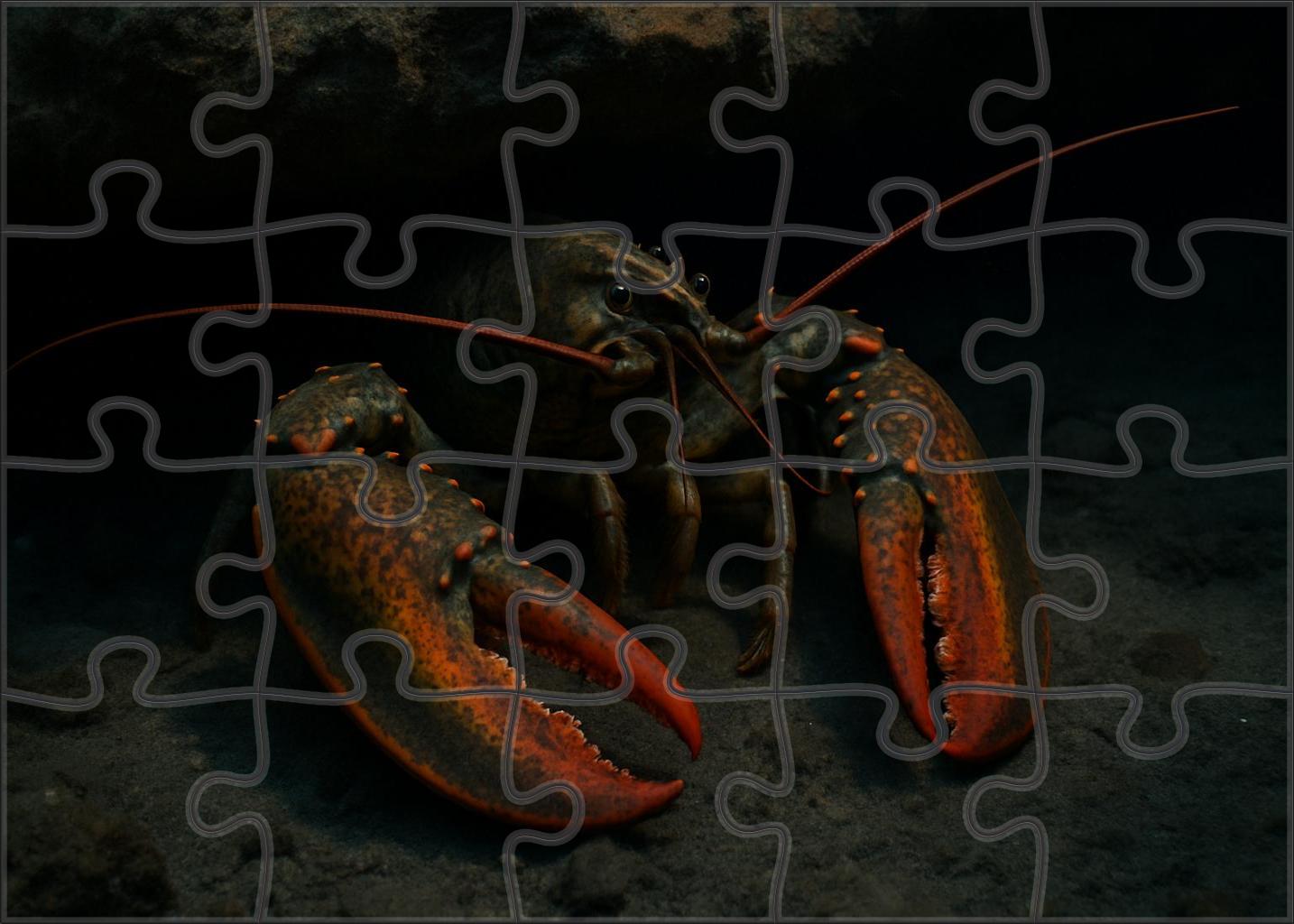 Amber Spotted Lobster Robust Crustacean With Patterned Claws And Nocturnal Foraging 200 Piece Puzzle