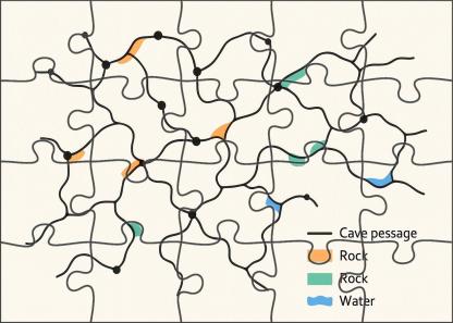 Subterranean Cave Passage Network Diagram 50 Piece Puzzle