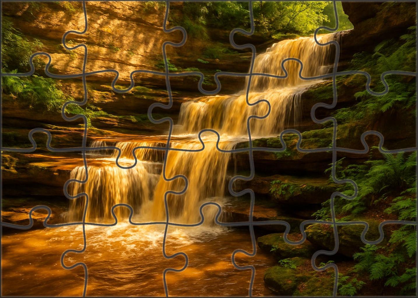 Amber Fan Cascades Puzzle For Kids