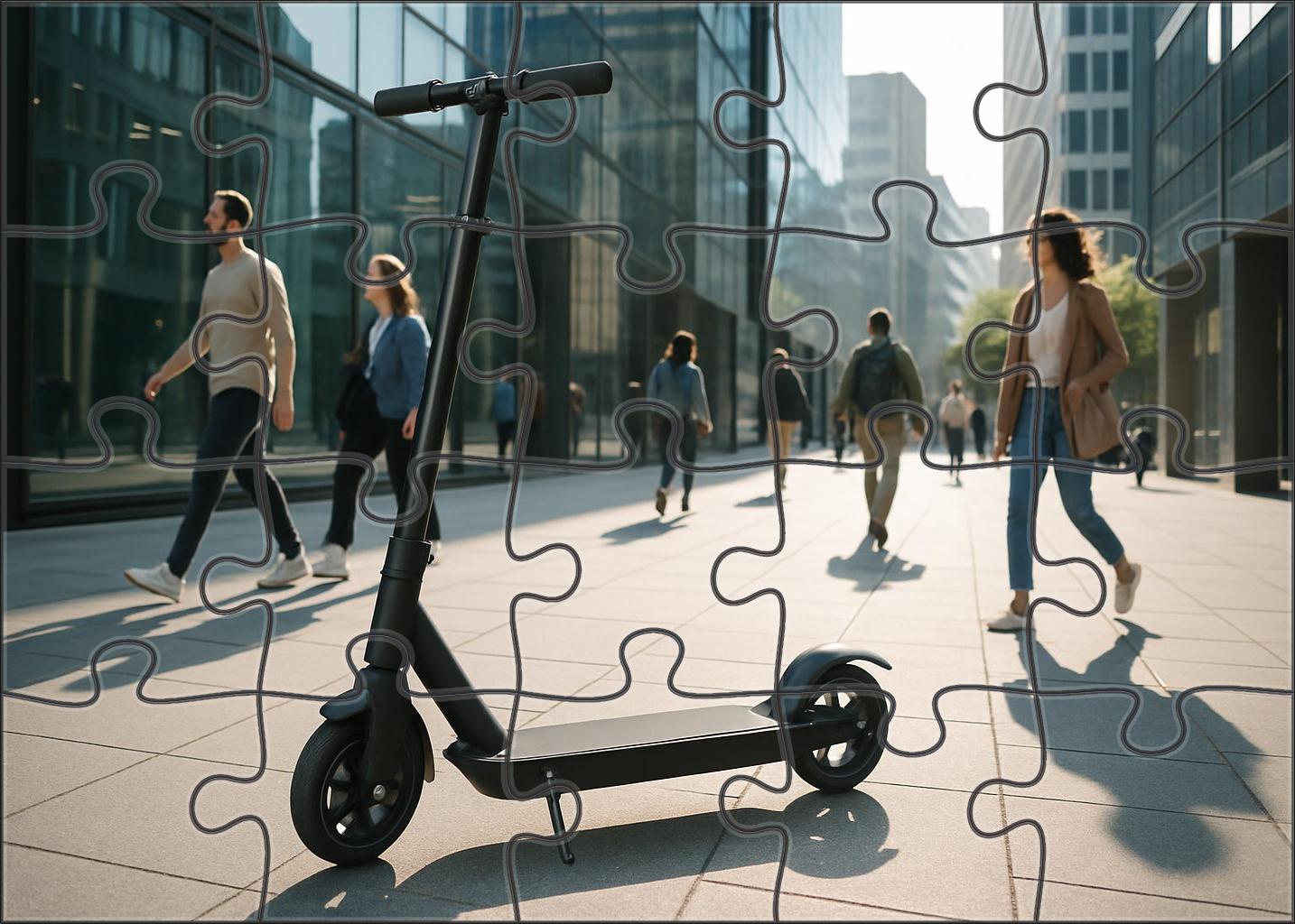 Electric Folding Micro Scooter 100 Piece Puzzle