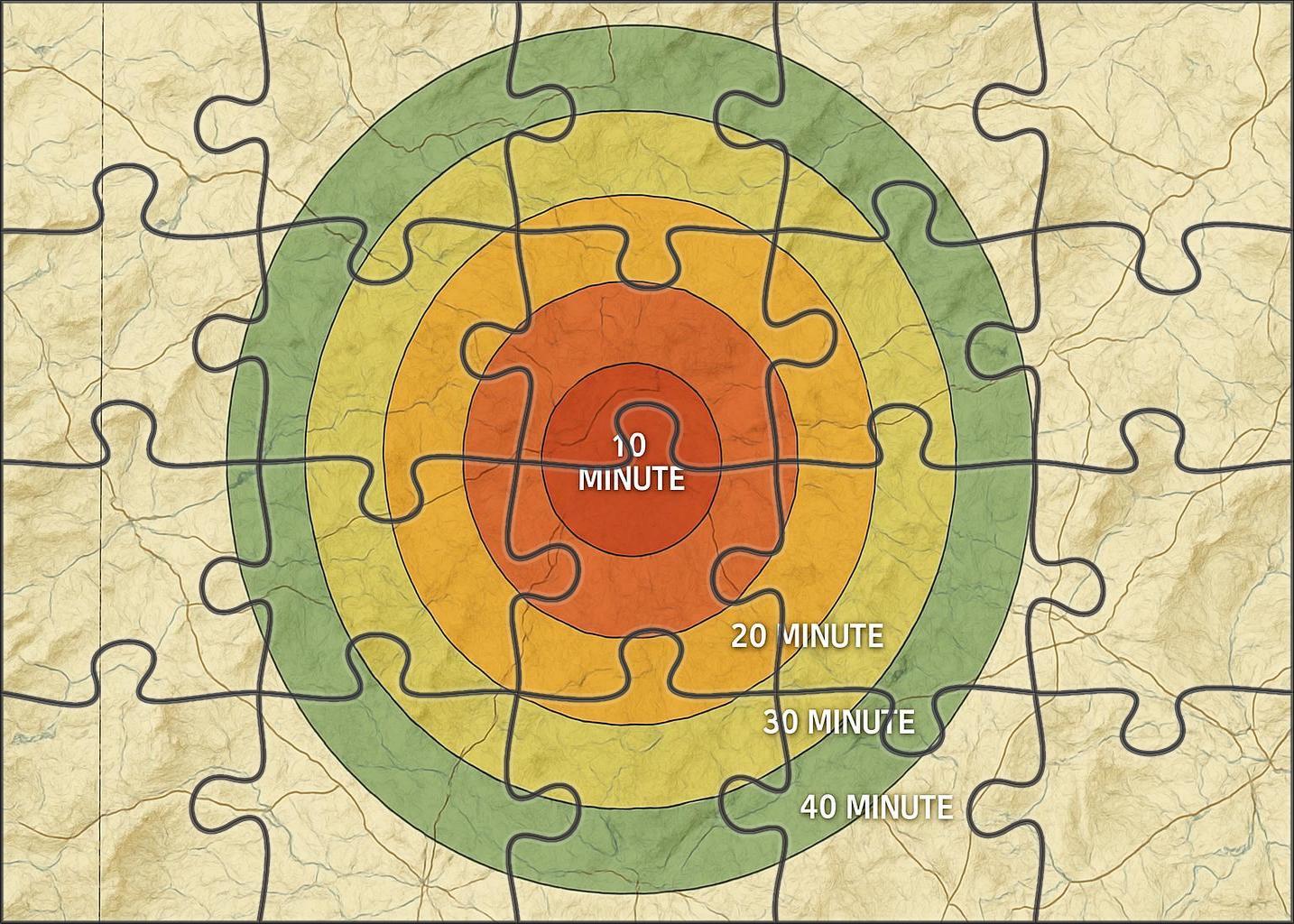 Elevation Isochrone Network Puzzle Collection