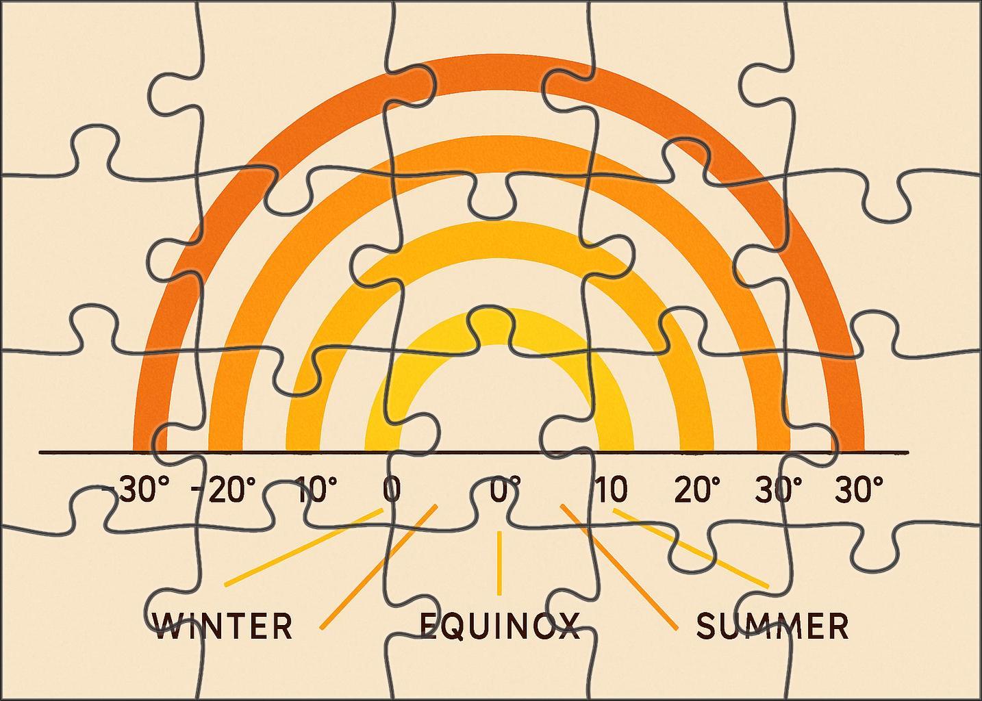 Solar Azimuth Sun Path Map Premium Puzzle Pieces