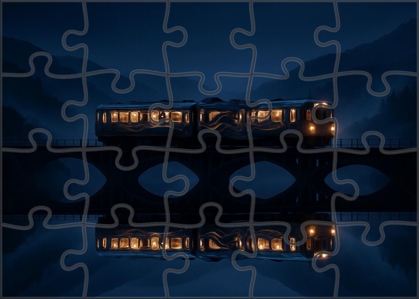 The Train Of Endless Mirrors 1000 Piece Puzzle
