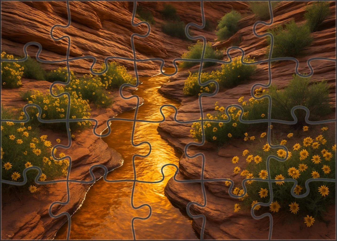 Amber Ribbon Cascade 200 Piece Puzzle