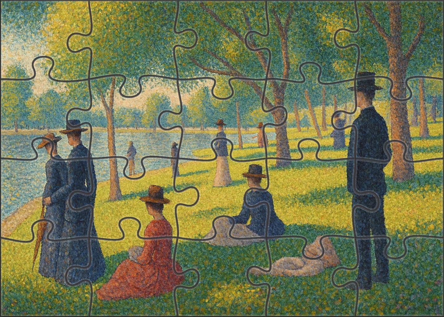 A Sunday Afternoon On The Island Of La Grande Jatte Puzzle For Kids