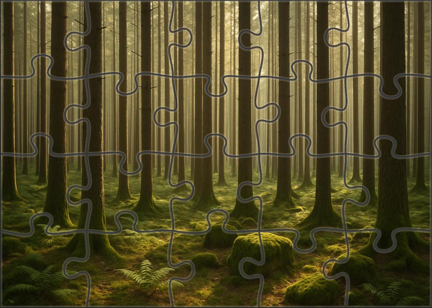 Silent Grove Of Whispering Pines Custom Jigsaw Puzzle