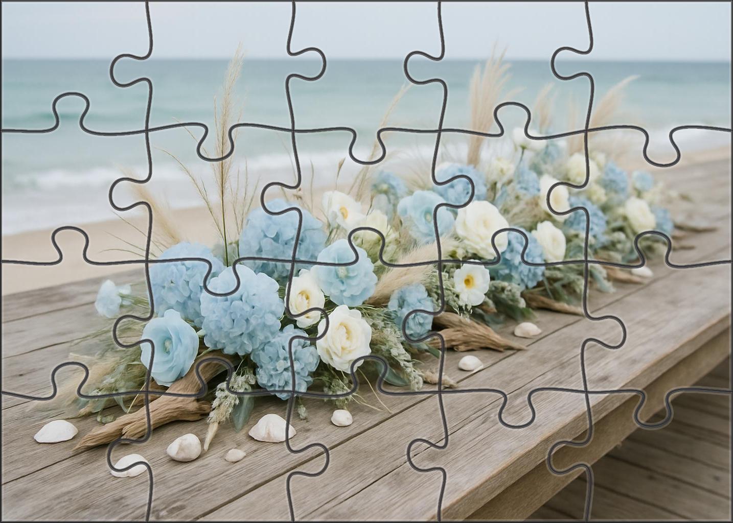 Coastal Breeze Table Runner Soft Blues Whites And Sandy Textures Family Puzzles