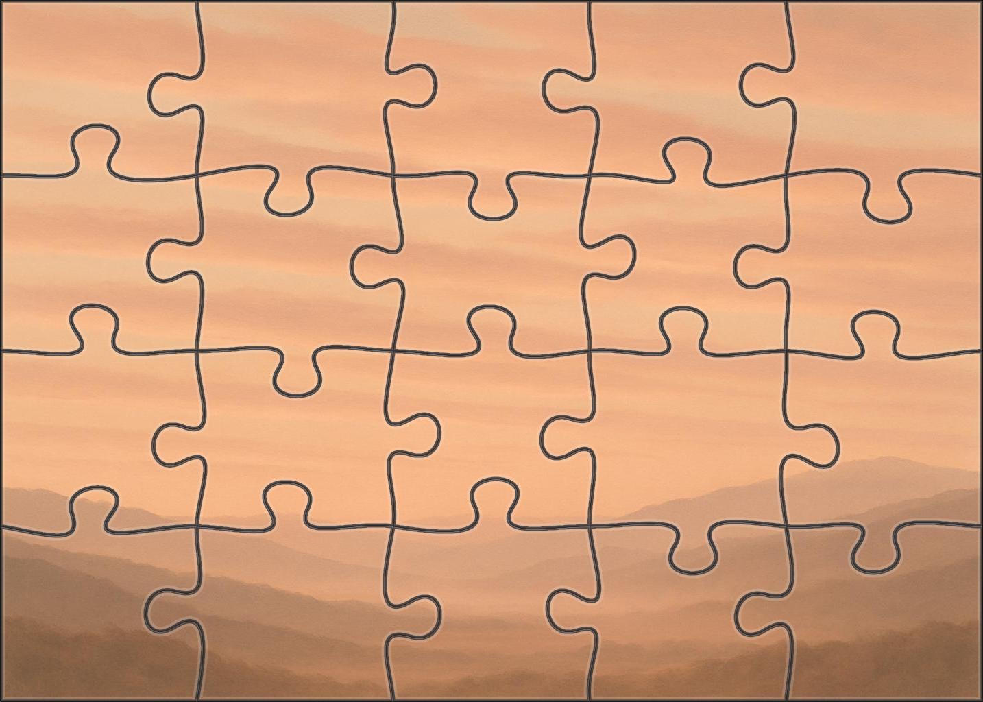 Peach Cloud Cascade Puzzle Collection