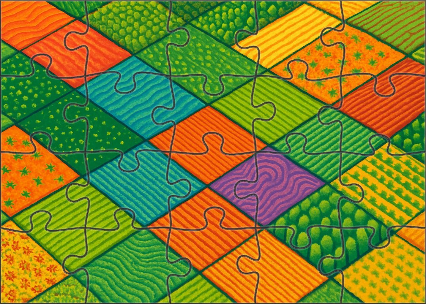 Agricultural Crop Pattern Mosaic 500 Piece Puzzle