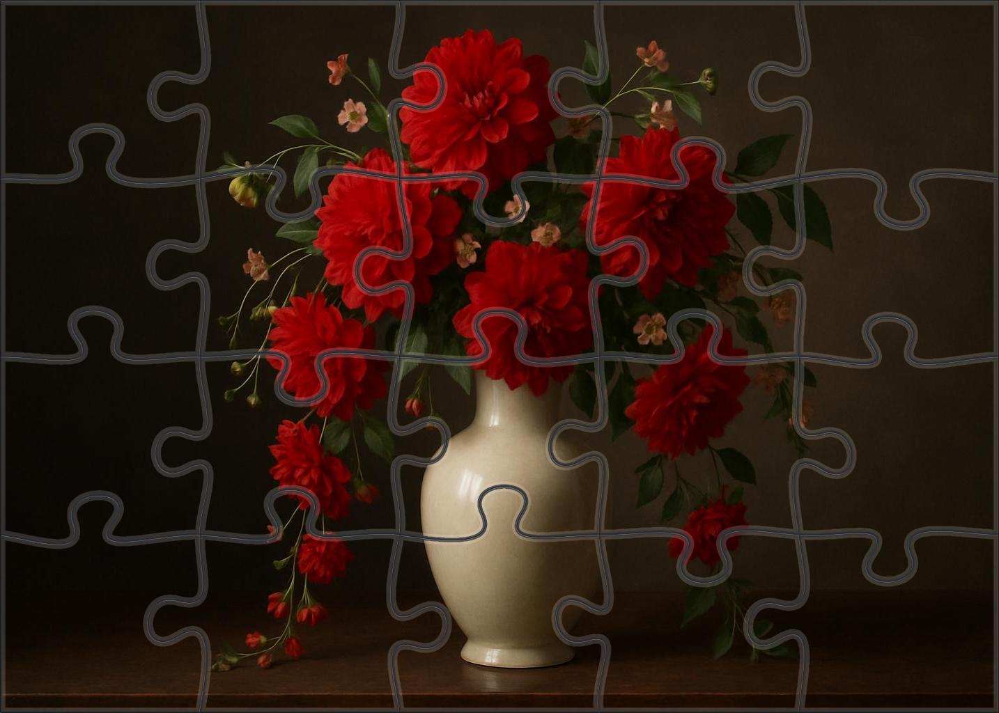 Crimson Cascade Centerpiece 100 Piece Puzzle