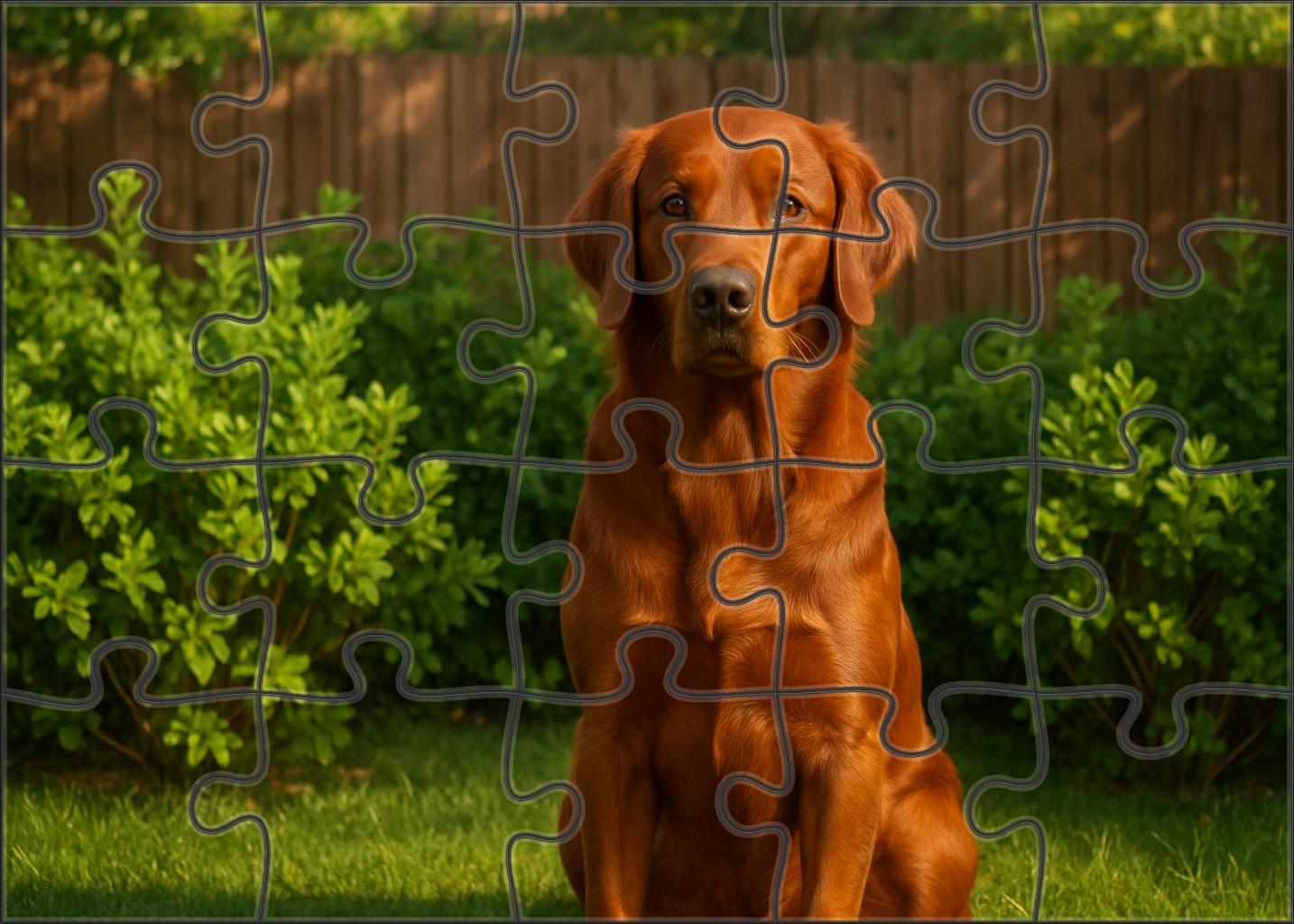 Velvet Rust Soft Rust-colored Retriever With Calm Demeanor Custom Jigsaw Puzzle