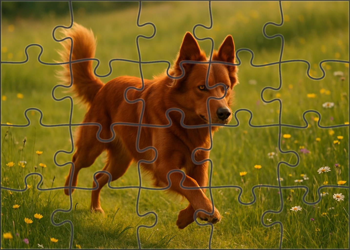 Copper Ember Radiant Red-orange Herding Dog With Spirited Intelligence 200 Piece Puzzle