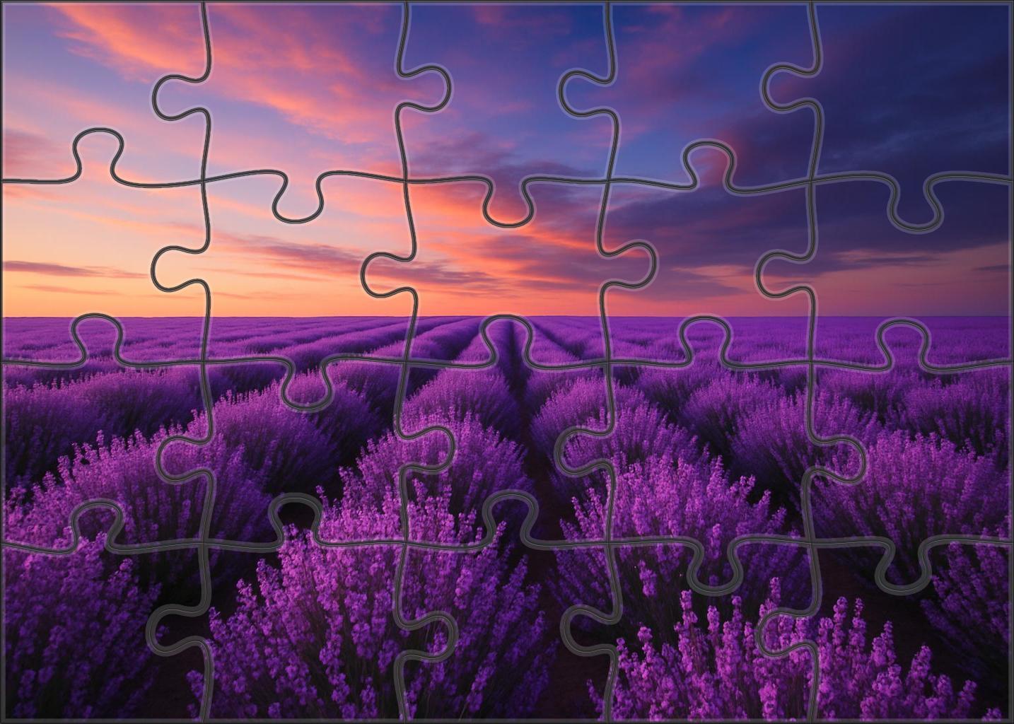 Lavender Field Twilight Glow 1000 Piece Puzzle
