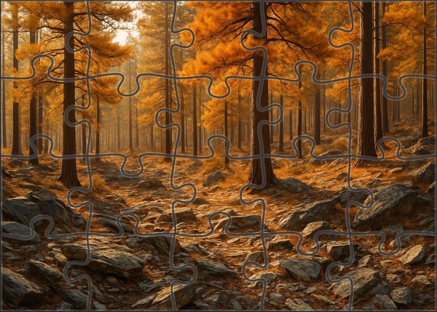 Amber Pine Slopes Premium Puzzle Pieces