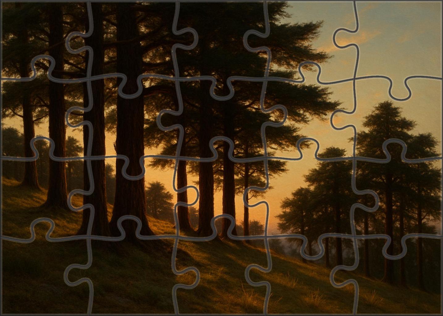 Sunset Cedar Ridge Easy Puzzles
