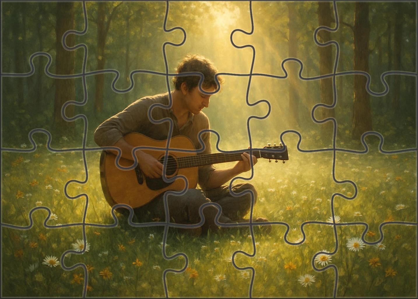 Indie Folk Revival Intimate Acoustic Storytelling And Earthy Aesthetics Custom Jigsaw Puzzle