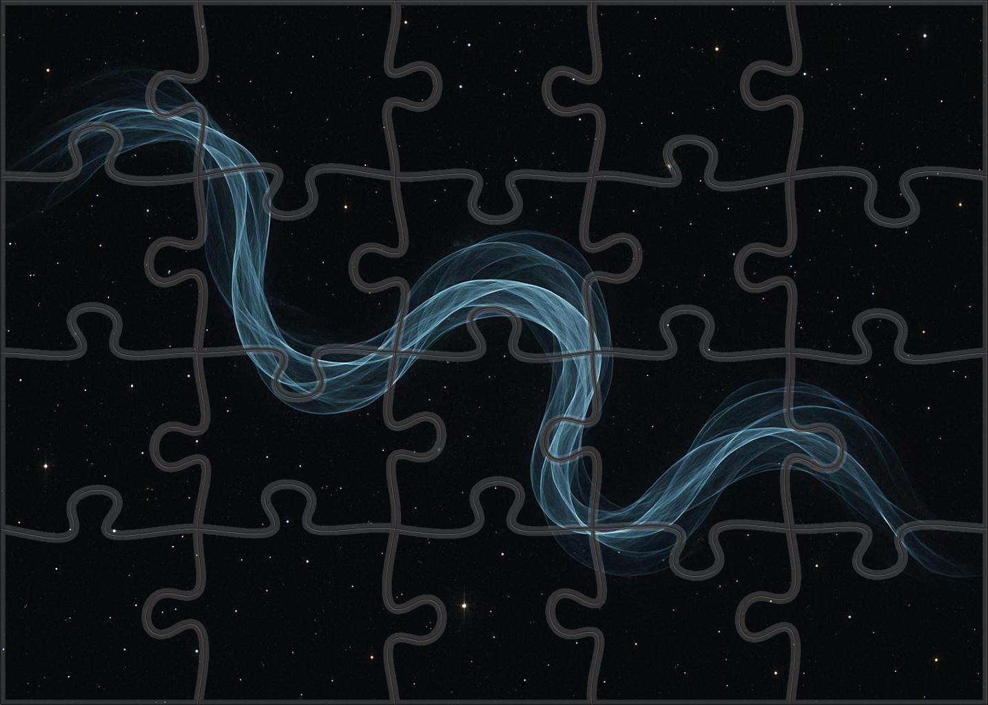 Celestial Ribbon Nebula Easy Puzzles
