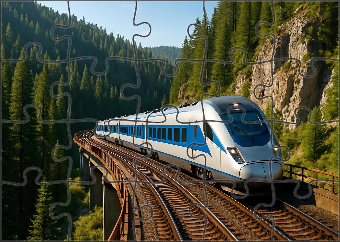 Electric Tilt-train For Mountain Passes 500 Piece Puzzle