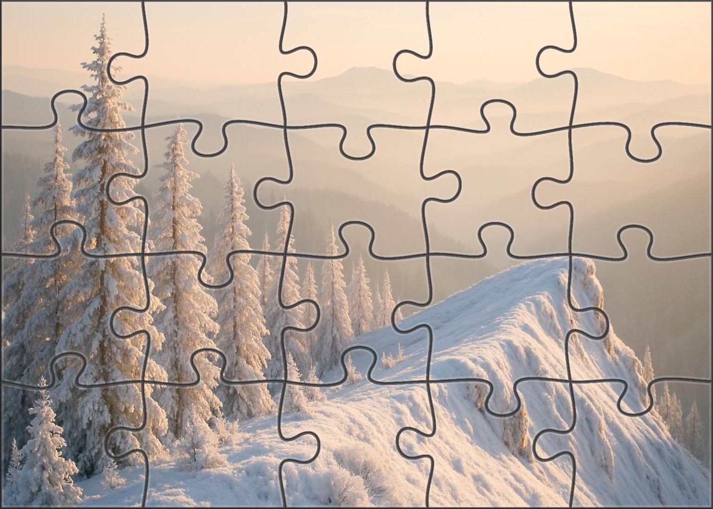 Frosted Ridge Morning Easy Puzzles