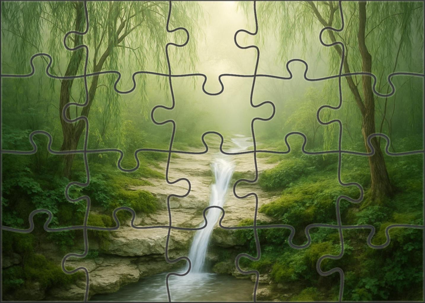 Silver Thread Creekfall Large Format Puzzle