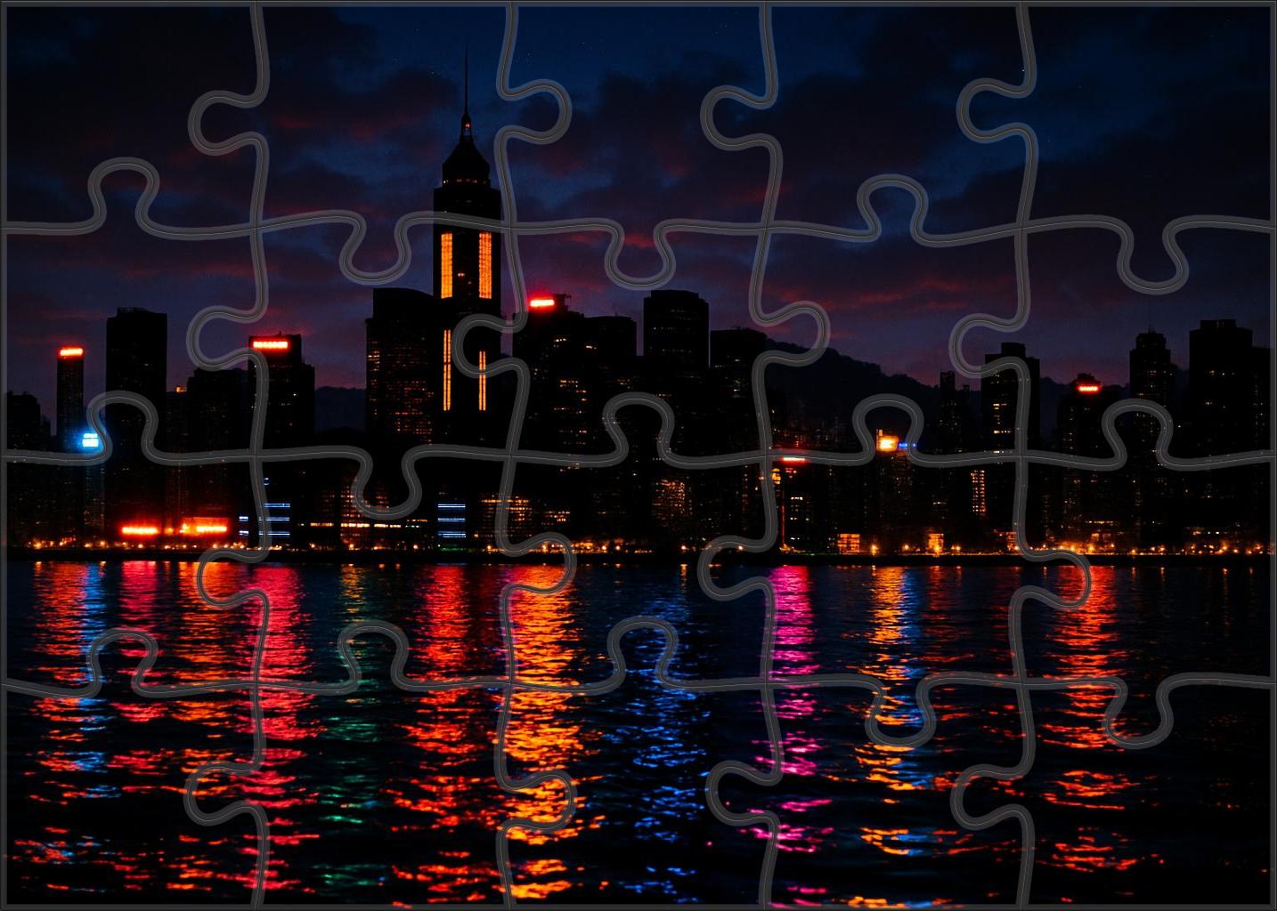 Hong Kong Victoria Harbour Skyline Ranked Among The Top Global Waterfront Skylines For Its Vertical Density And Vibrant Lights Puzzle Challenge