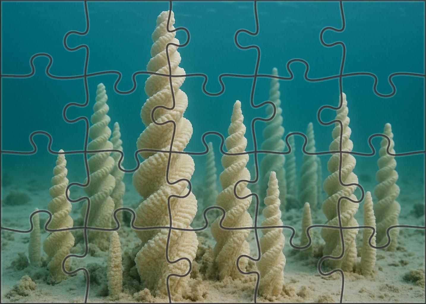 Ivory Spiral Coral Towering Architect Of Intricate Calcium Lattices Puzzle For Adults