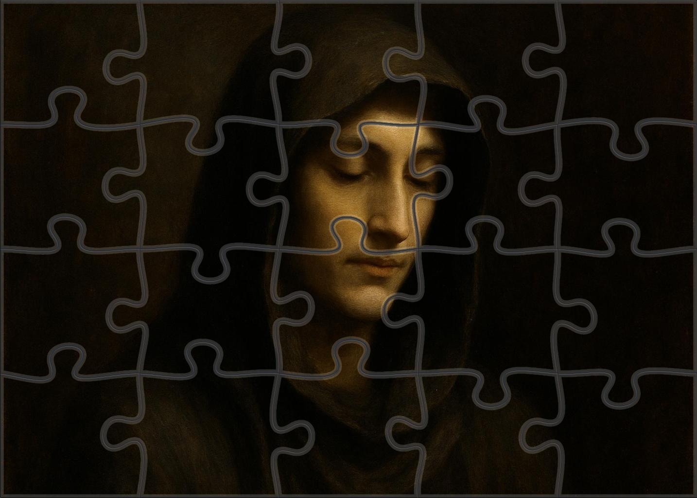 Portrait Of A Silent Observer Mini Puzzle
