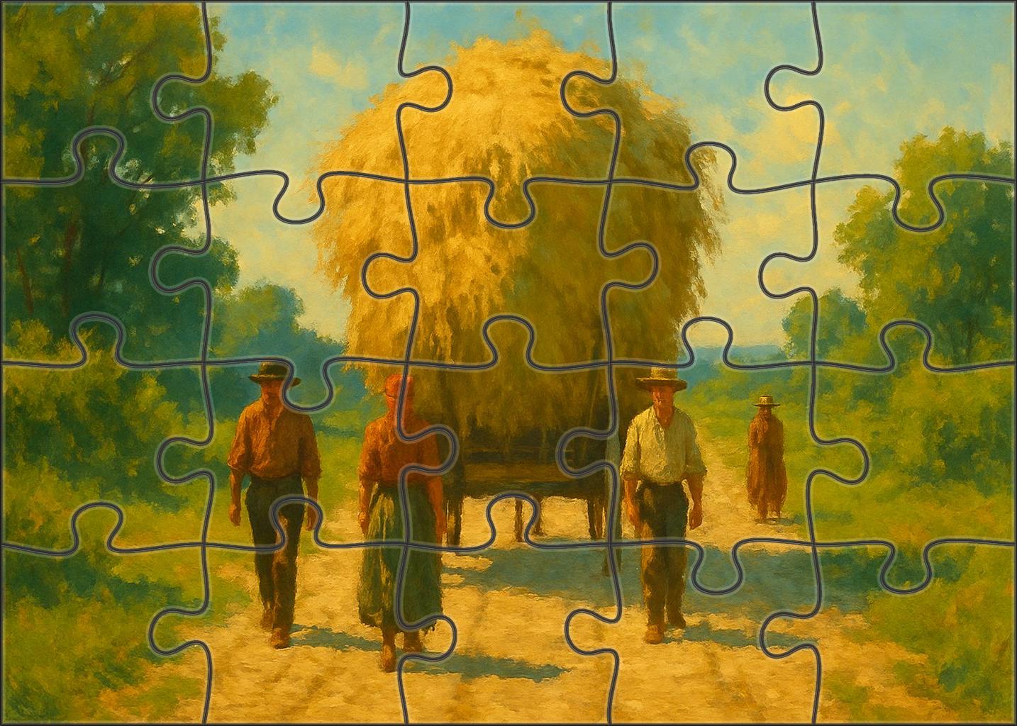 The Hay Wagon Puzzle For Kids