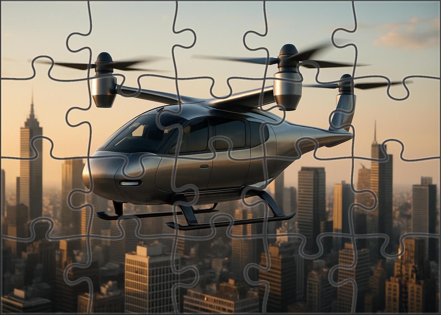 Compressed Hydrogen Jet Taxi 300 Piece Puzzle