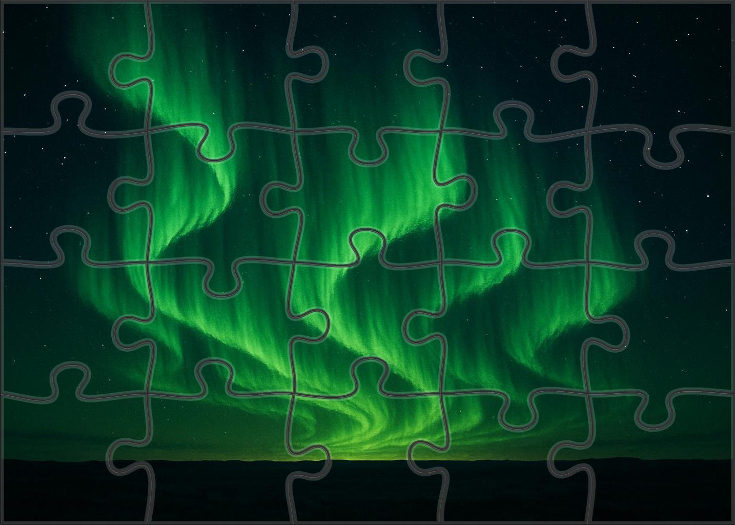Emerald Auroral Curtain Puzzle For Adults
