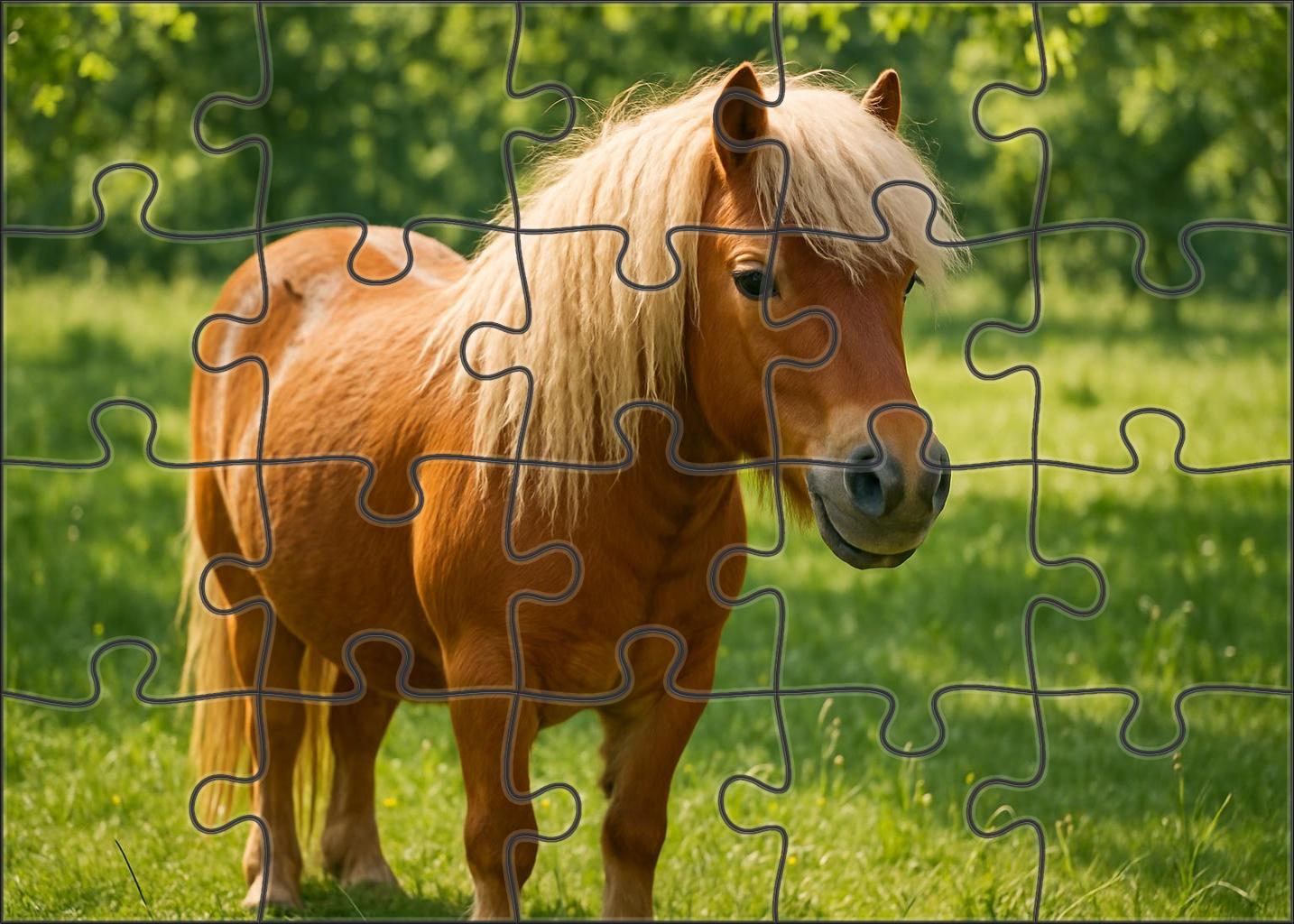 Golden Harvest Haflinger Charming Chestnut Pony With Flaxen Mane Large Format Puzzle