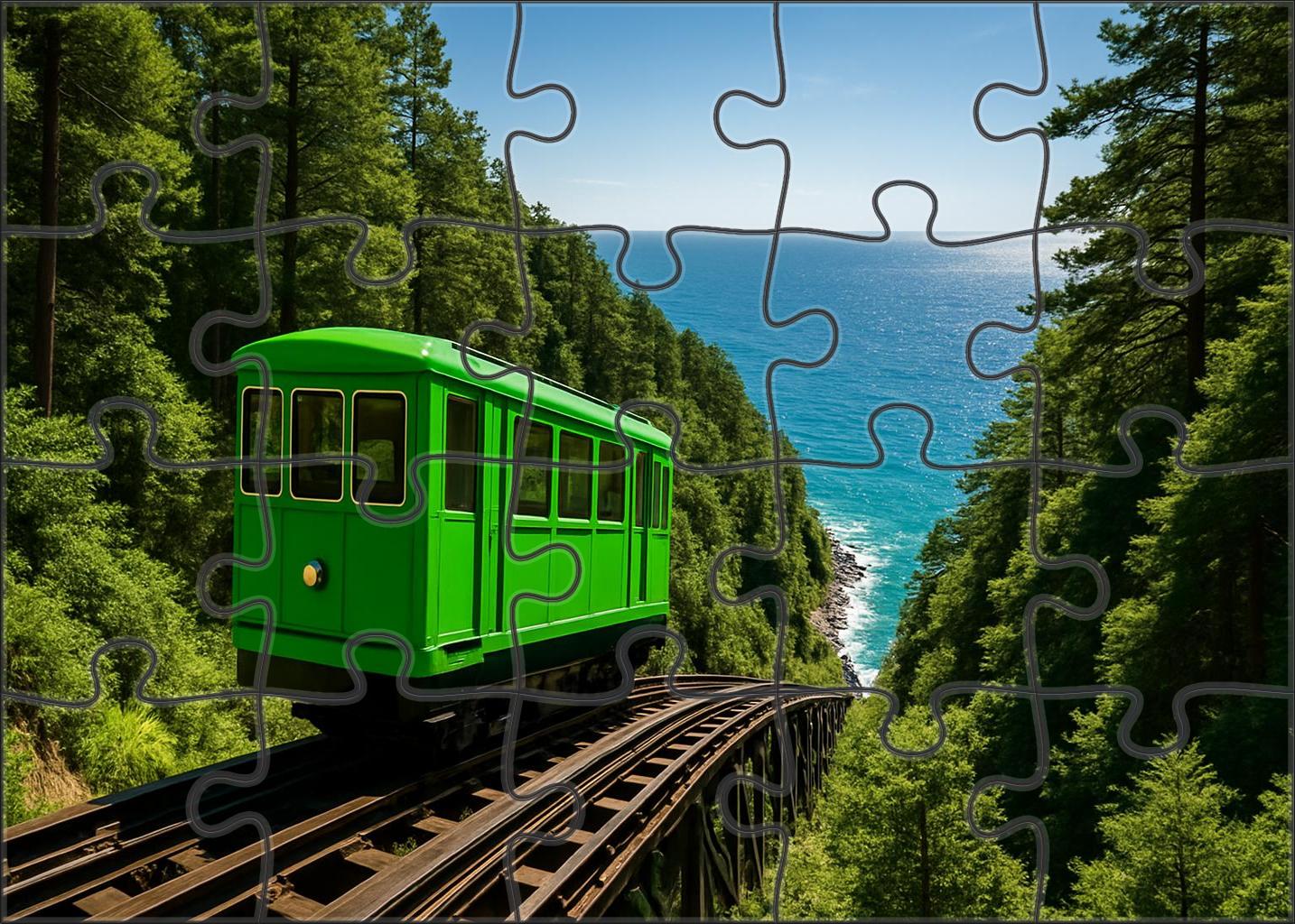 Emerald Cliff Funicular Large Format Puzzle