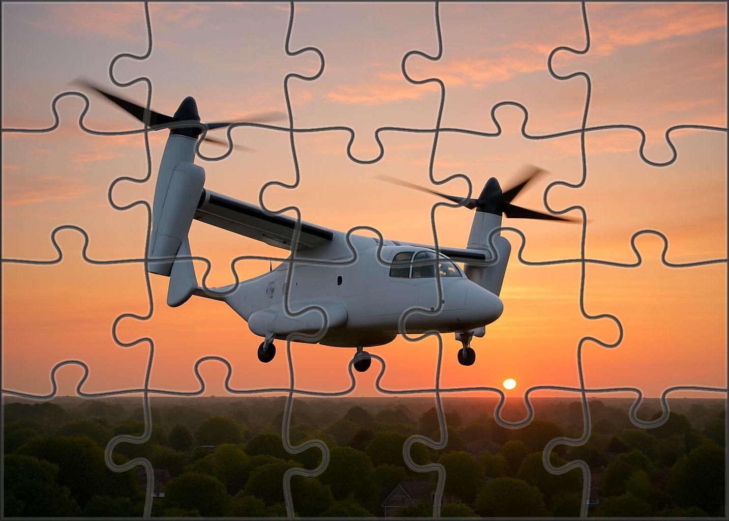 Electric Tilt-rotor Aircommuter Premium Puzzle Pieces
