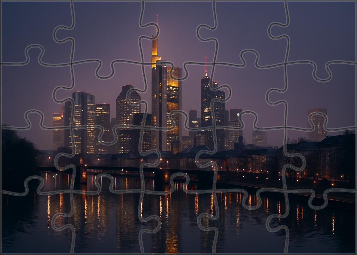 Frankfurt Financial District Skyline Germanys Towering Economic Hub With Europe's Highest Concentration Of Skyscrapers Puzzle For Kids